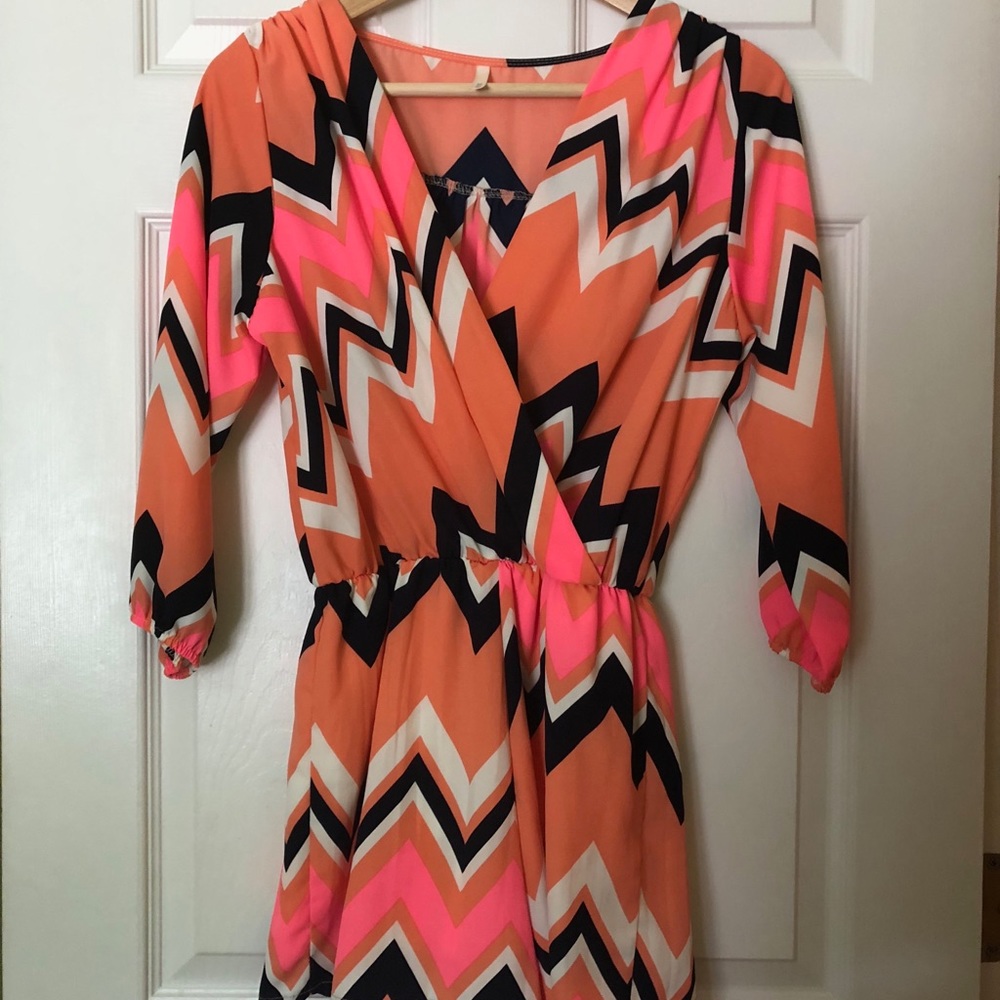 Vibrant Chevron Romper